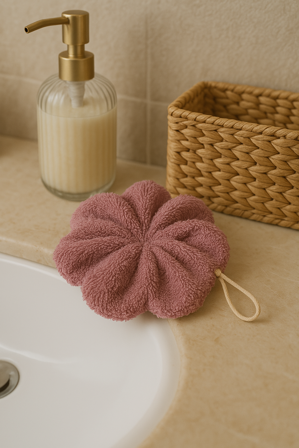 Fleurs de douche lavable